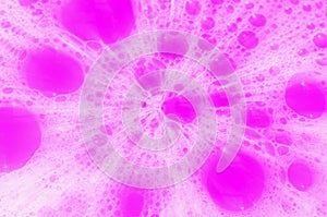 Pink soap bubbles For a background image