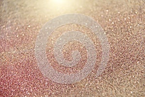 Pink Soft Blurred Boke Background. Abstract Circles of Christmaslight. Spangles and Shiny Silver Color Background. Bright