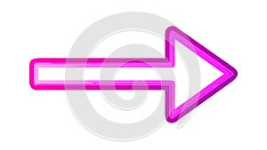 Pink Solid Right Arrow: Bold Directional Icon for UI UX, vector design Generative AI