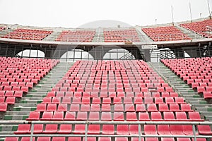 Pink spectator seats