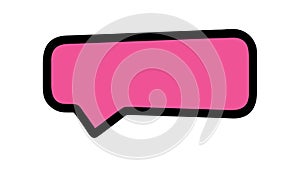 Pink Speech Bubble Icon. Chat Communication Design, vector design Generative AI