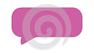 Pink Speech Bubble Icon, Chat Message Communication UI, vector design Generative AI