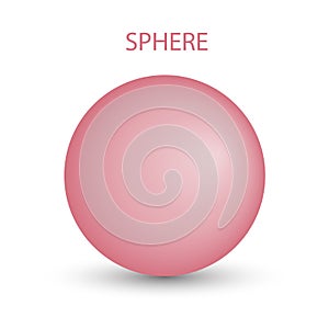 pink sphere with gradients for for game, icon, package design, logo, mobile, ui, web, education. 3D ball on a white