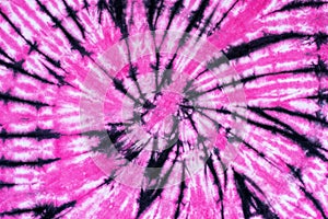Pink spiral tie die dye pattern abstract background