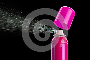 Pink spray aerosol