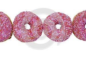 Pink Sprinkle O Ring Doughnuts
