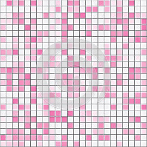 Pink square tiles seamless vector texture