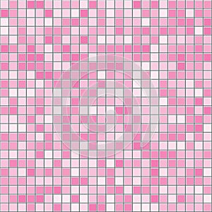 Pink square tiles seamless vector texture