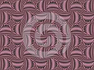 Pink squares on a black background. Geometric textile seamless pattern. photo