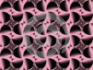 Pink squares Pink decoration ornament. Fractal geometric pattern.