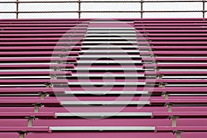 Pink stands at football stadium