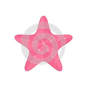 Pink starfish, ocean, marine animal vector