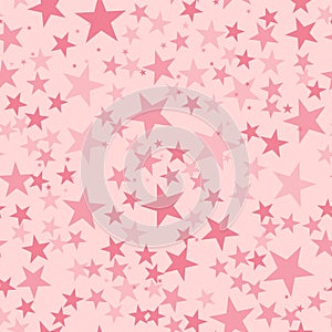 Pink stars pattern on light pink background.