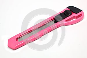 Pink stationery knife or boxcutter