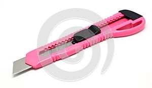 Pink stationery knife or boxcutter