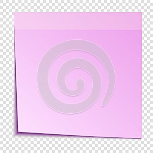 Pink sticky note isolated