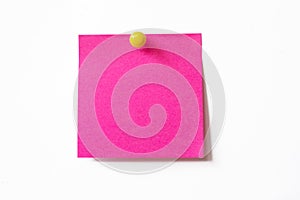 Pink sticky note