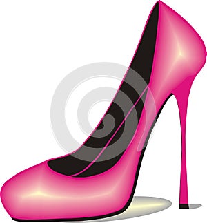 Pink stiletto shoe