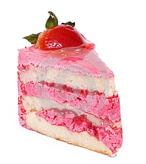 Pink strawberry cake