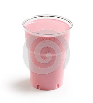 Pink strawberry milkshake