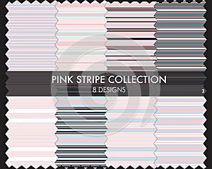 Pink Stripe Seamless Pattern Collection