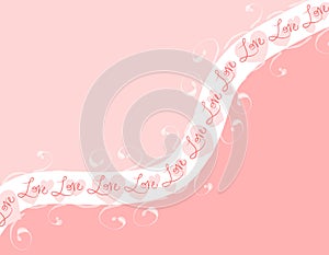 Pink Stripe Swoosh Love Background