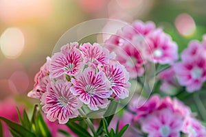 Pink striped Sweet William flowers