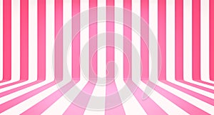 Pink stripes background. Geometric striped vintage pattern. Retro pink lines on fabric. Decorative background.