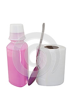 Pink Stuff, Toliet Paper and Tablespoon