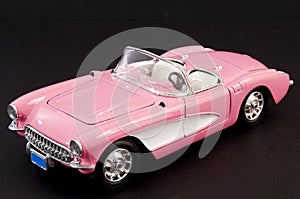 Pink stylish classic sports car