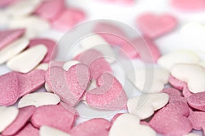 Pink sugar hearts