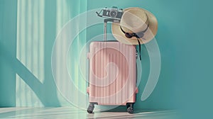 The pink suitcase..AI generated image