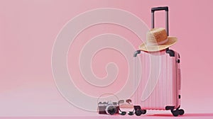The Pink Suitcase Set.AI generated image