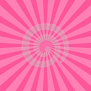 Pink sunburst rays background