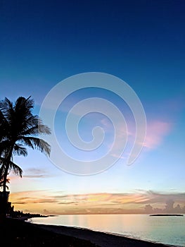 Pink sunset in Nassau Bahamas