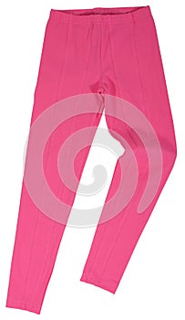 Pink sweatpants isolated on white background