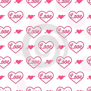 Pink Sweet Love Spring Day Vector Seamless Pattern