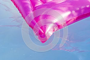 Pink swimming mattress