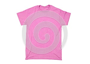 Pink T-shirt blank white background