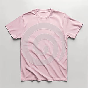 Pink T-Shirt on White Background