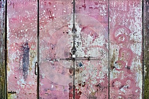 Pink Tarnished Metal Gate