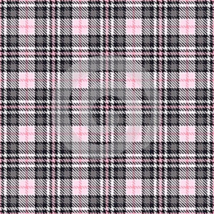 Pink tartan seamless vector patterns. Checkered plaid texture. Geometrical square background for fabric