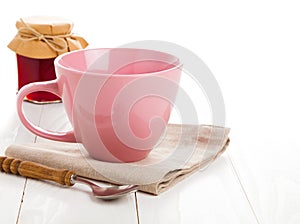 Pink tea cup