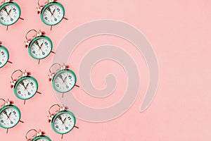 Pink and Teal Daylight Savings Time Concept