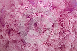 Pink textile ruffles background