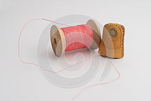 Quilting Essentials: Quilting Thread, Needle and leather thimble