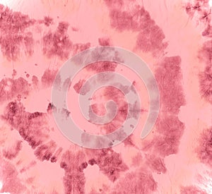 Pink Tie Dye Swirl. Hippie Multi Effects. Color