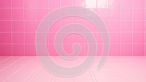 Pink Tile Mosaic Room Wall Texture For Interior Rendering