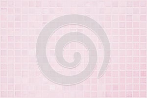Pink tile wall chequered background bathroom floor texture. Ceramic wall and floor tiles mosaic background in bathroom. Design