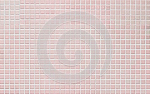 Pink tile wall chequered background bathroom floor texture. Ceramic wall and floor tiles mosaic background in bathroom and kitchen